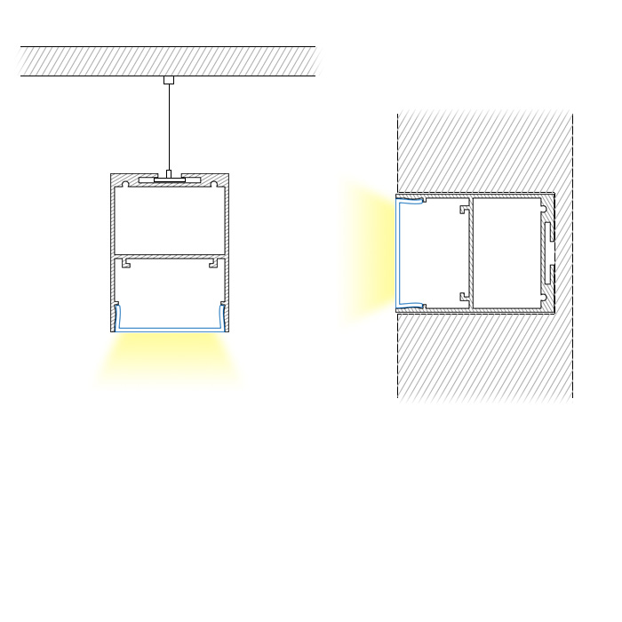 BAPL045 Aluminum Profile - Inner Width 25mm(0.98inch) - LED Strip Anodizing Extrusion Channel BAPL045 Aluminum Profile - Inner Width 25mm(0.98inch) - LED Strip Anodizing Extrusion Channel
